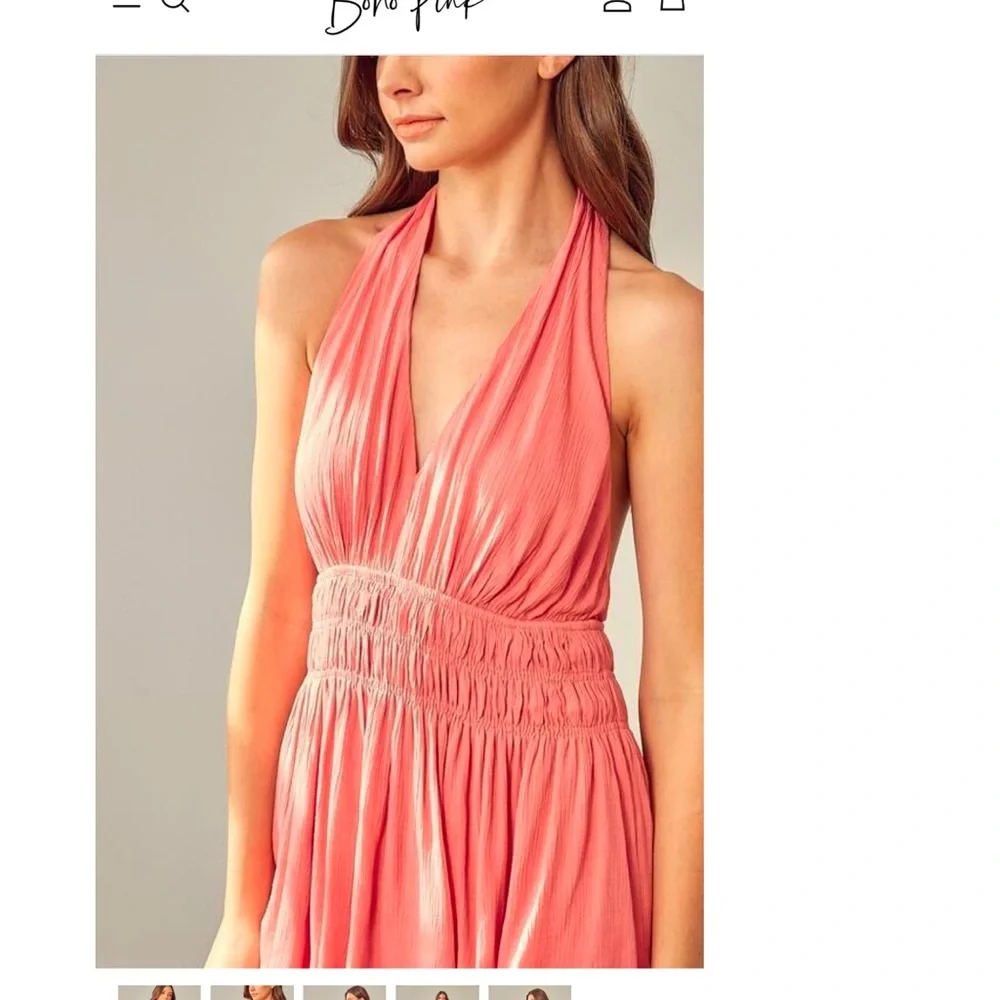 Pink Halter Neck romper - Picture 11 of 13